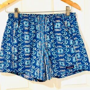 💙Patagonia Recyled Netplus Barely Baggies Shorts, Size XS, Blue Print